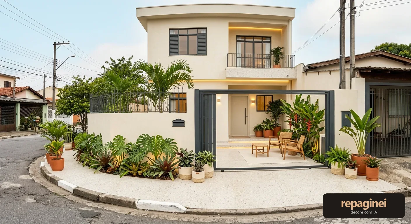 Fachada estilo Tropical moderno
