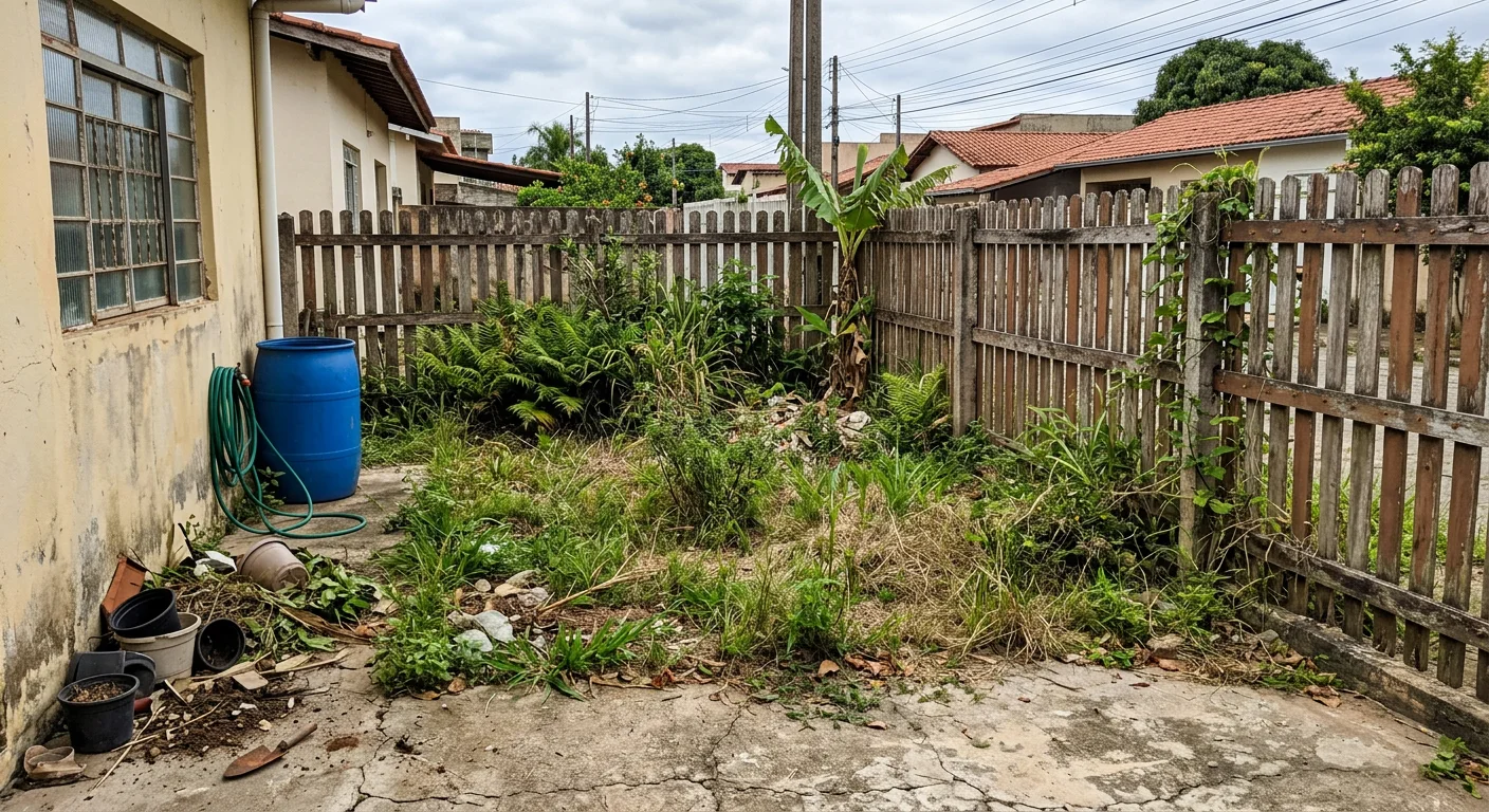 Jardim no estilo Zen (antes)