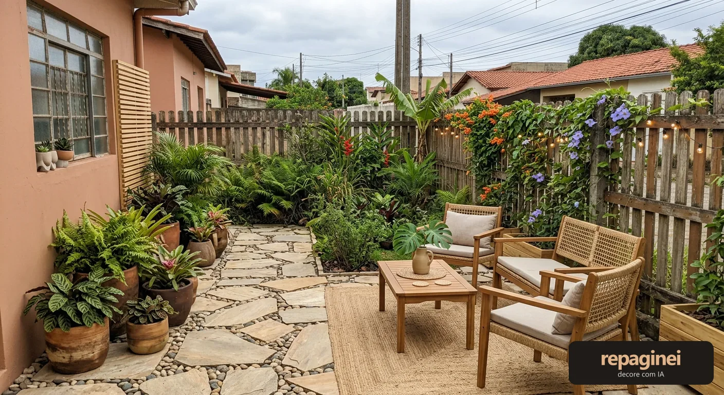 Jardim estilo Biofílico