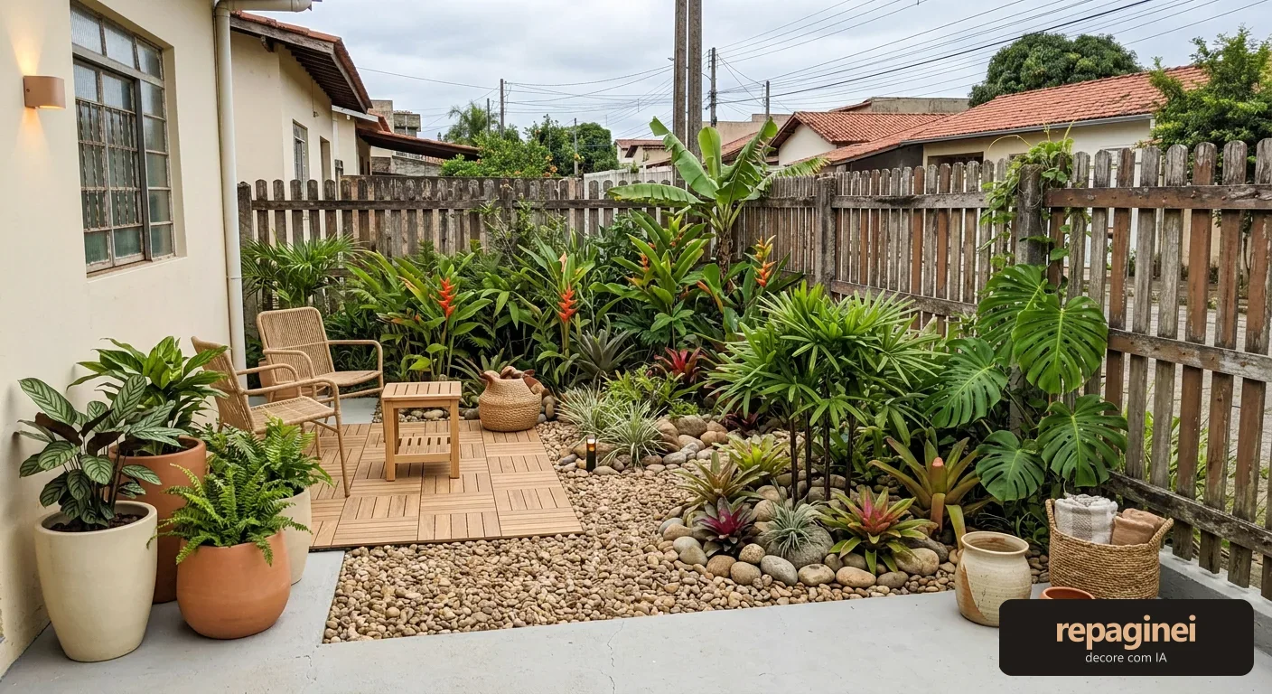 Jardim estilo Tropical moderno