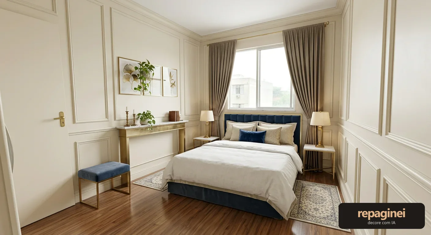 Quarto estilo Clássico contemporâneo