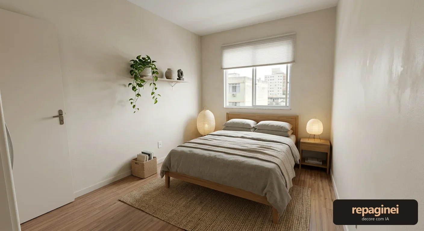 Quarto estilo Japandi