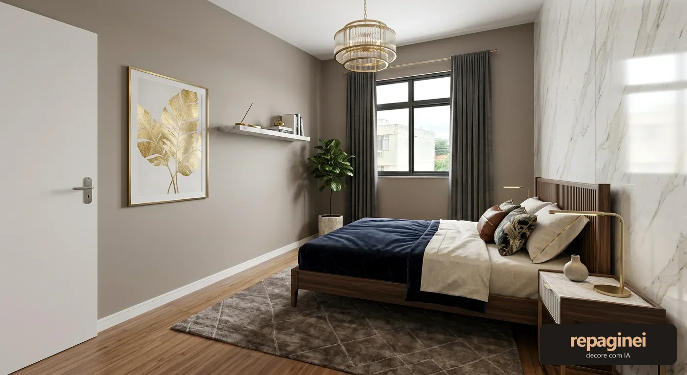 Quarto estilo Luxo contemporâneo