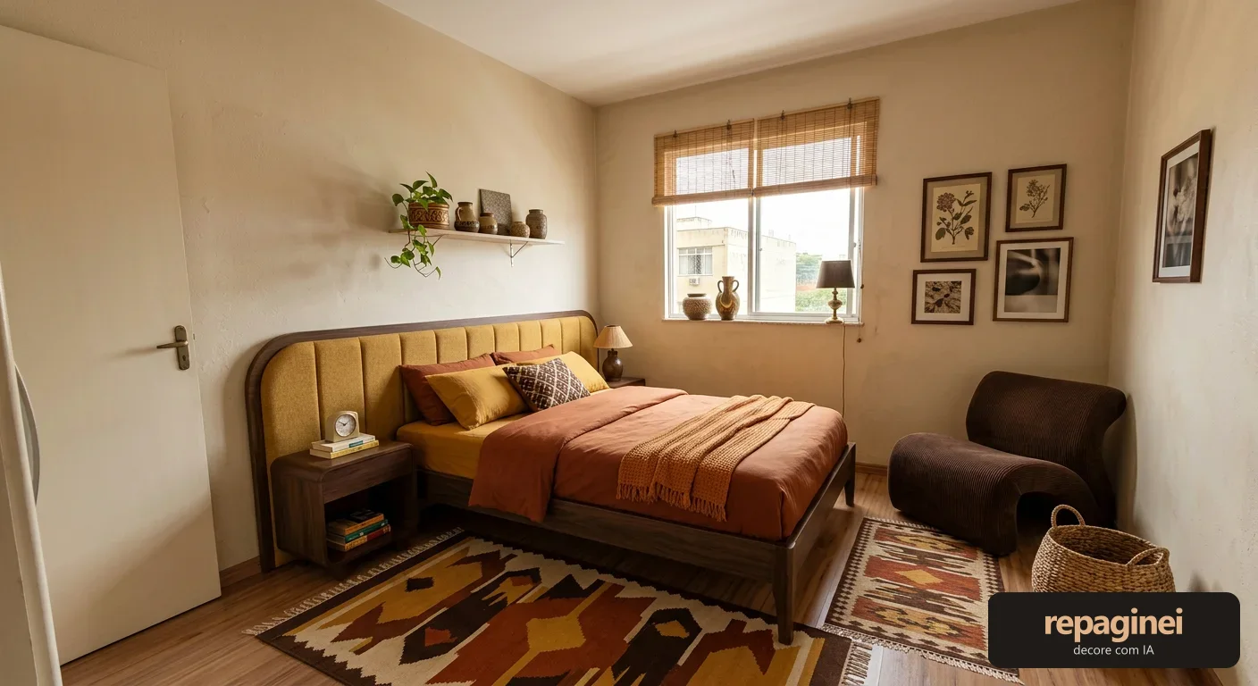 Quarto estilo Retrô anos 70