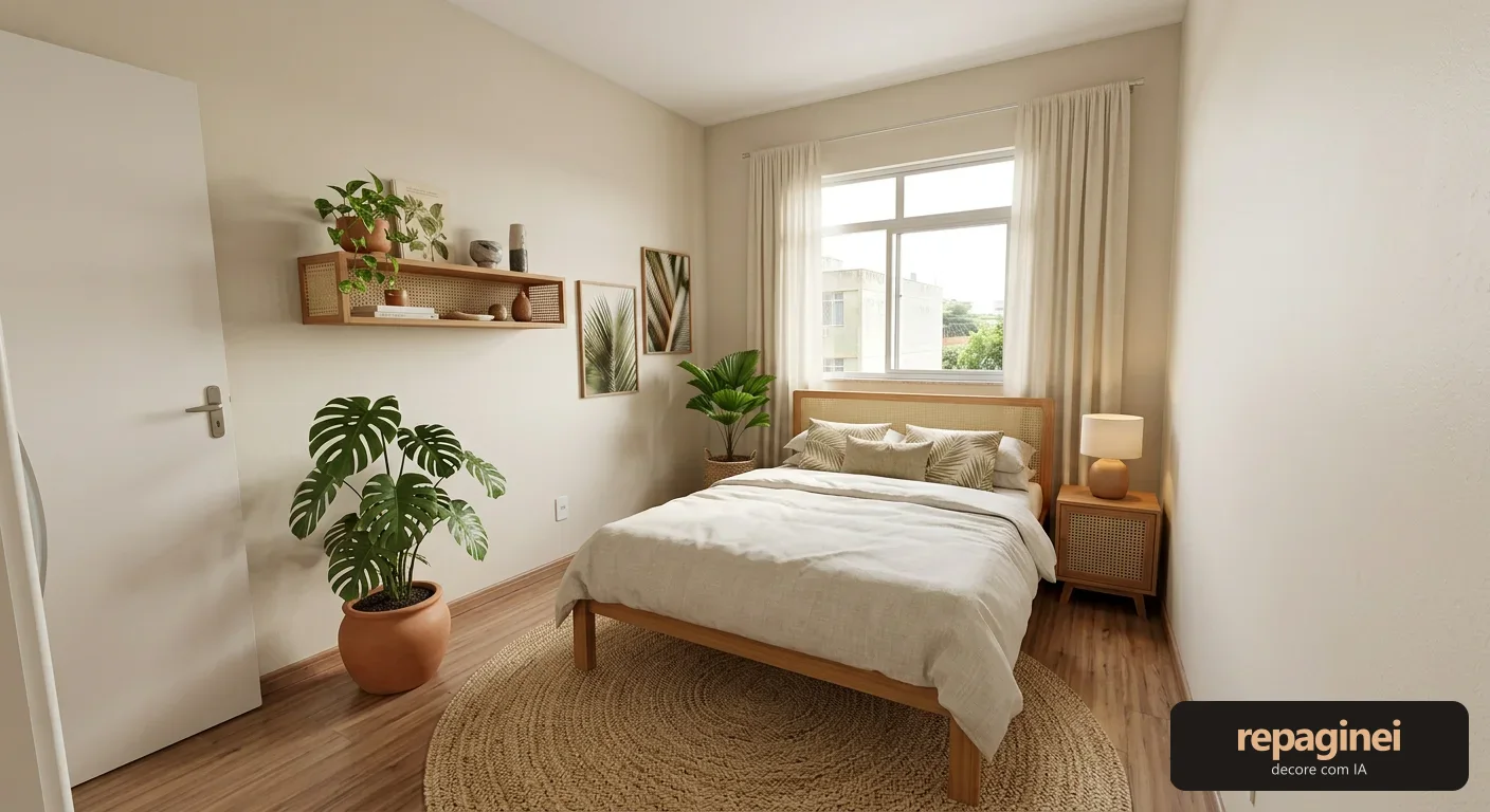 Quarto estilo Tropical moderno