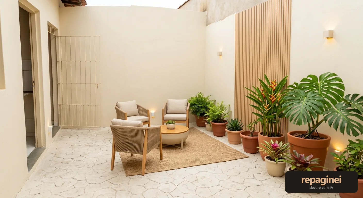 Quintal estilo Tropical moderno