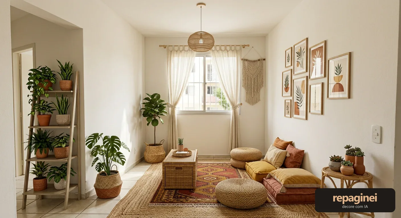 Sala de estar estilo Boho chic