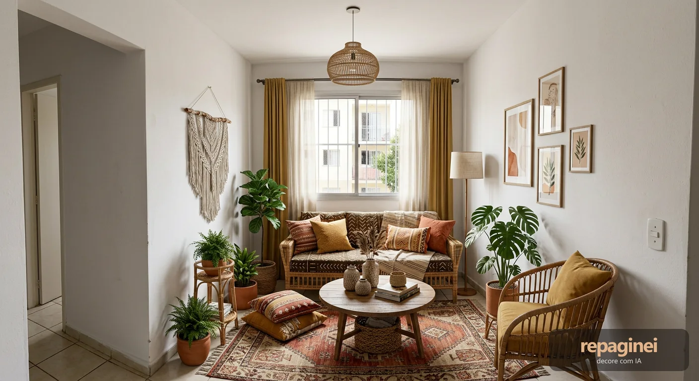 Sala de estar estilo Boho chic