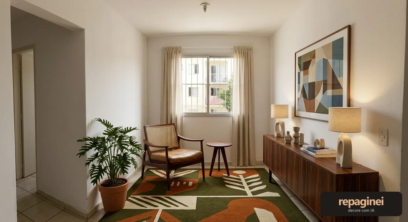 Sala de estar estilo Modernismo brasileiro